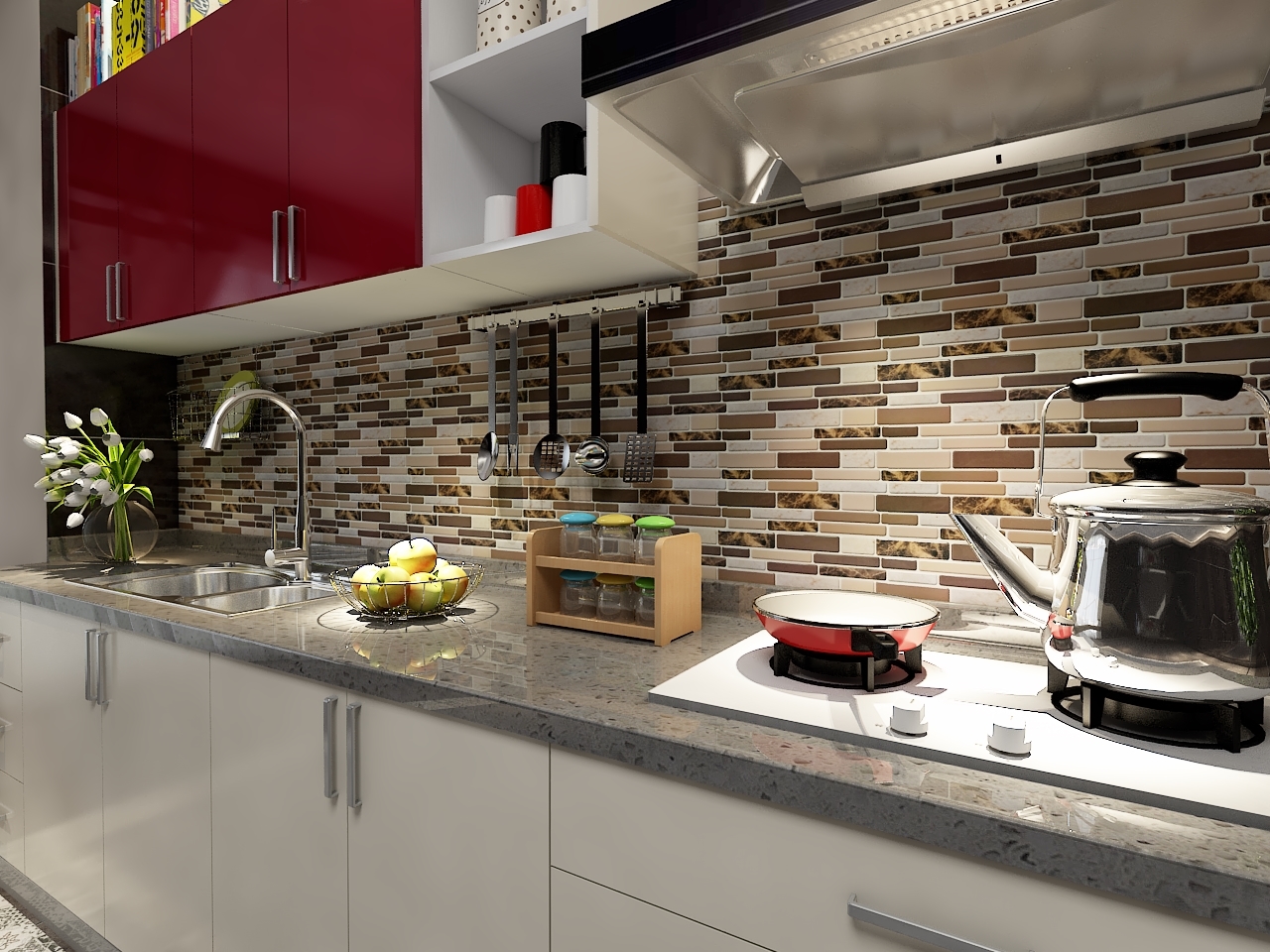 Art3d 10-Piece Peel & Stick Vinyl Kitchen/Bathroom Backsplash